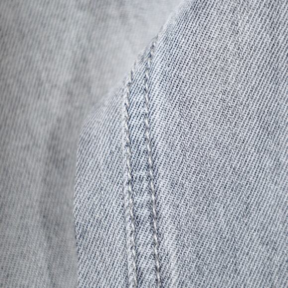 H&M Gray Wash Wide Leg Pull On Denim Jeans Pants Ankle Length Womens Size M - Picture 12 of 15